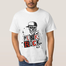 パンクは死んでない:無骨なドクロ Tシャツ