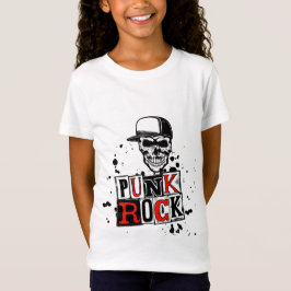 パンクは死んでない:無骨なドクロ Tシャツ