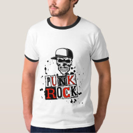 パンクは死んでない:無骨なドクロ Tシャツ