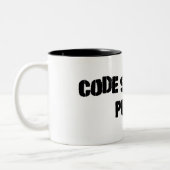 パンクを投げることをコードして下さい ツートーンマグカップ (左)