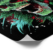 パンクアップホリデースカルあなたのクリスマスロオを高める ポスター (角)