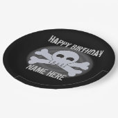 パンクカスタムカッコいいハッピーバースデースカル ペーパープレート (アングル)