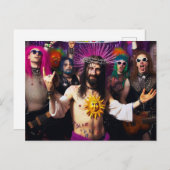パンクカラフルロおもしろいックパーティーイエス ポストカード (正面/裏面)