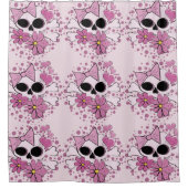 パンクガーリースカル シャワーカーテン (正面)