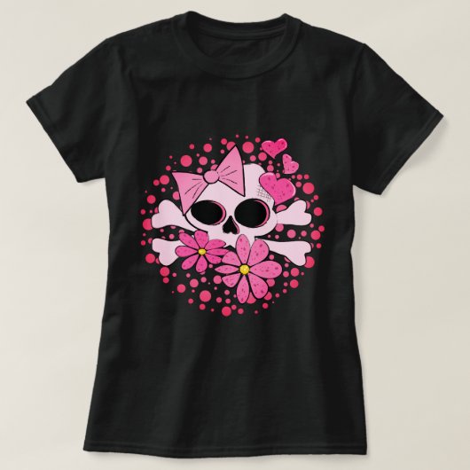 パンクガーリースカル Tシャツ (デザイン正面)