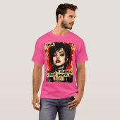 パンクガールグラフィティ90Sグランジアーバンアート動揺して Tシャツ (正面フル)