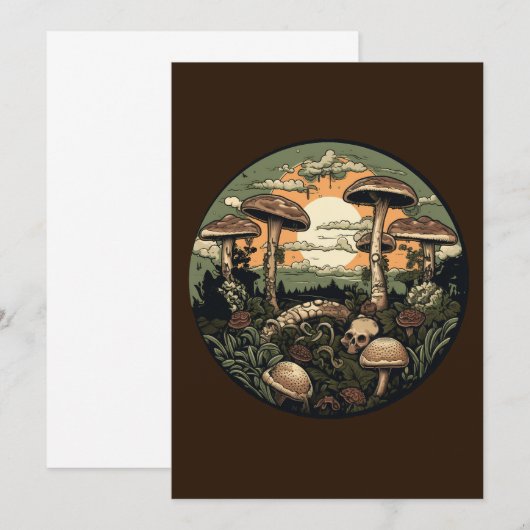 パンクキノコの森 招待状 (正面/裏面)
