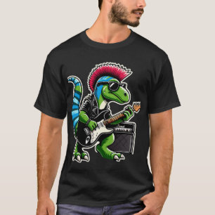 パンクキャンディ恐竜ギターバンド Tシャツ