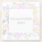 パンクグランジ(ばちゃばちゃ)跳ねるアート ガラスコースター (裏面)