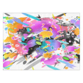 パンクグランジ（ばちゃばちゃ）跳ねるアート テーブルクロス (正面(横))