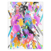 パンクグランジ（ばちゃばちゃ）跳ねるアート テーブルクロス (正面)