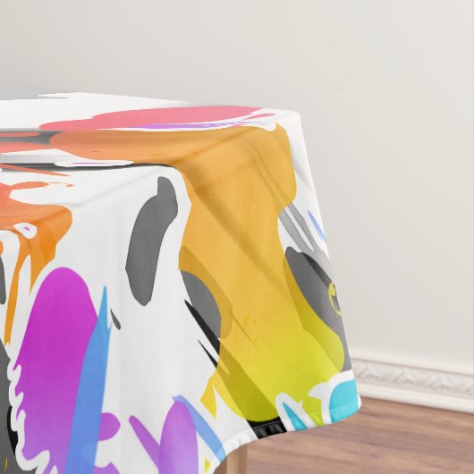 パンクグランジ（ばちゃばちゃ）跳ねるアート テーブルクロス (インサイチュ)