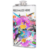 パンクグランジ（ばちゃばちゃ）跳ねるアート フラスク (左)