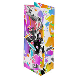 パンクグランジ(ばちゃばちゃ)跳ねるアート ワインギフトバッグ