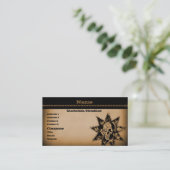 パンクスカル名刺、焦げたオレンジ 名刺 (スタンド正面)