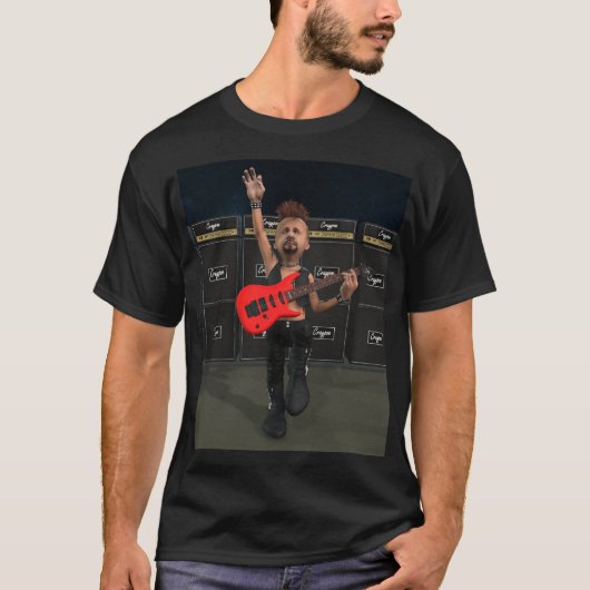 パンクスター ギタリスト Tシャツ (正面)