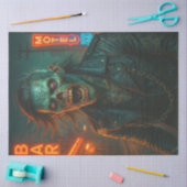 パンクゾンビインレザージャケット | ゴシック様式のハロウィーン 薄葉紙 (クラフト)