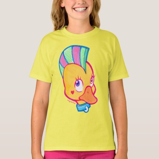 パンクダッキーの少女 Tシャツ (正面)