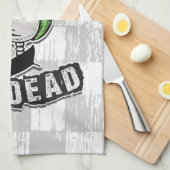 パンクノットデッドスカルモホークパンクロックロッカー キッチンタオル (四つ折り)