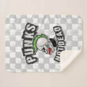 パンクノットデッドスカルモホークパンクロックロッカー シェルパブランケット (正面(横))