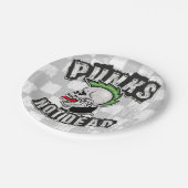 パンクノットデッドスカルモホークパンクロックロッカー ペーパープレート (アングル)