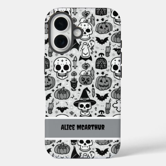 パンクハロウィーントリックオアトリート名前をカスタムする Case-Mate iPhoneケース (裏面)