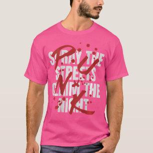 パンクバックプリントグラフィティデザイン通りアートステートメント Tシャツ