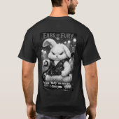 パンクバニー "フューリーの耳" 両面3Dバイカーアート Tシャツ (裏面)