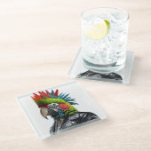 パンクパロット ガラスコースター (アングル)