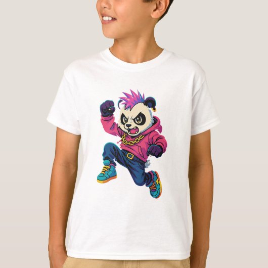 パンクパンダパワー Tシャツ (正面)