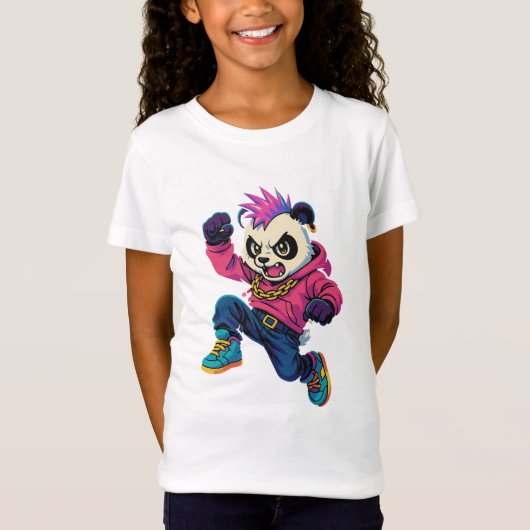 パンクパンダパワー Tシャツ (正面)