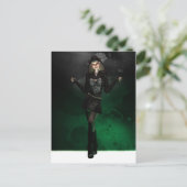 パンクピクシー – 緑 ポストカード (スタンド正面)