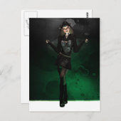 パンクピクシー – 緑 ポストカード (正面/裏面)