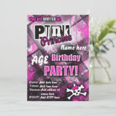パンクプリンセスバースデーパーティー招待状 招待状 (スタンド正面)