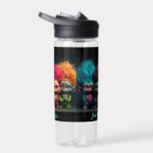 パンクヘアトロールカラフルおもしろいカスタム文字 ウォーターボトル (右面)