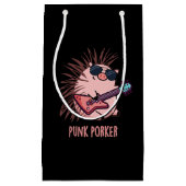 パンクポーカーパおもしろいンクロッカーピグプンダークBG スモールペーパーバッグ (正面)