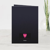 パンクレッドヘッド10代のガールブラック16th誕生日 カード (裏面)