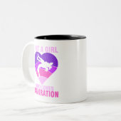 パンクレーション大好きな女の子ハート夕日 ツートーンマグカップ (正面左)