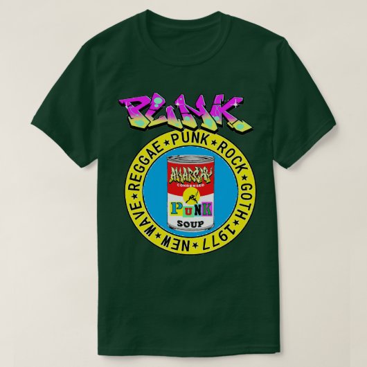 パンクロックのシール Tシャツ (デザイン正面)