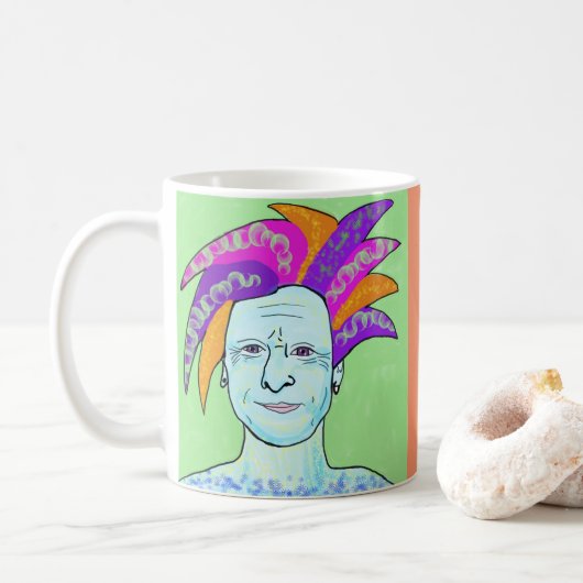 パンクロックのPetrのマグ コーヒーマグカップ (ドーナツ)