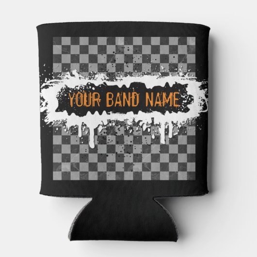 パンクロックカスタムスワッグバンドマーチミュージックミュージシャン 缶クーラー (裏面)