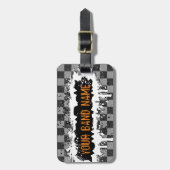 パンクロックカスタムミュージシャンバンドマーチミュージックDJスワッグ ラゲッジタグ (正面縦)