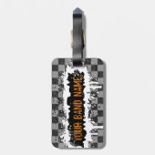 パンクロックカスタムミュージシャンバンドマーチミュージックDJスワッグ ラゲッジタグ (裏面縦)