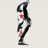 パンクロックカスタム引用文文字通りアートグラフィティ レギンス (右)