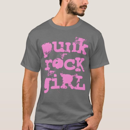 パンクロックガール 楽しい Tシャツ (正面)
