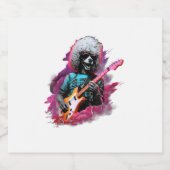 パンクロックギタープードルドッグギタリストTシャツ スパークリングワインラベル (シングルラベル)