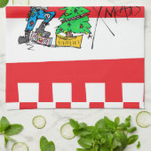 パンクロッククリスマス キッチンタオル (折り畳み)