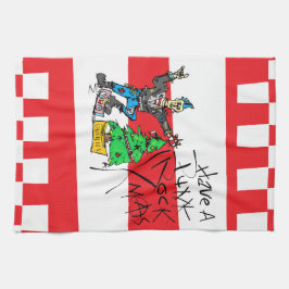 パンクロッククリスマス キッチンタオル