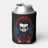 パンクロックグランジゾンビカラフルスカルクールデザイン 缶クーラー (缶正面)
