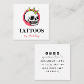 パンクロックゴシックスカルタトゥーアーティストサロンスタジオ スクエア名刺 (正面/裏面)